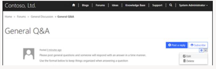 Edit forum post